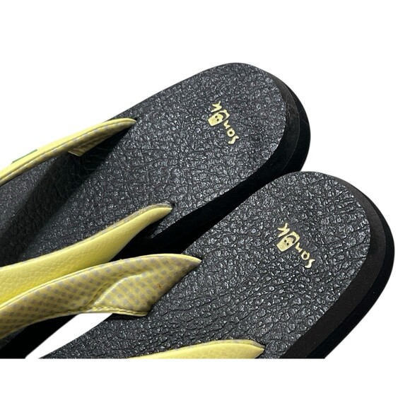 SANUK WOMEN FLIP FLOPS CASUAL COMFORT SANDALS YELLOW THONGS SWS2908 SZ US 8 - Picture 4 of 9